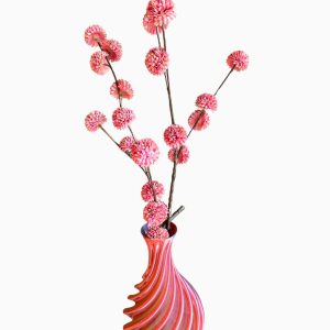 3D vaas met bolletjes dahlia