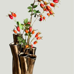 Trompet vaas groot brons