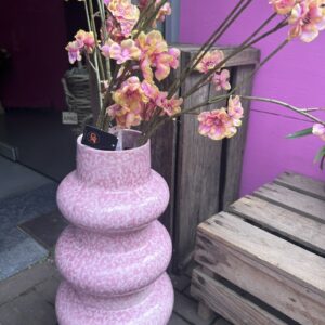 Roze print vaas M