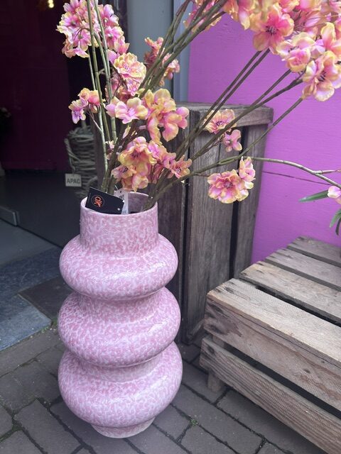 Roze print vaas M