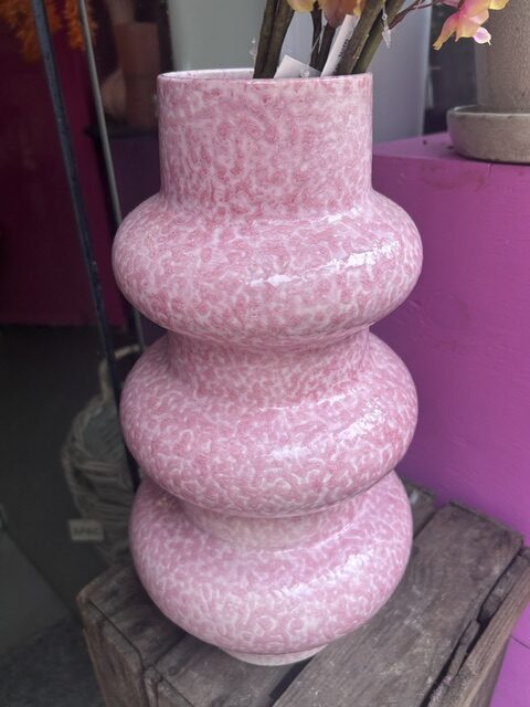 Roze print vaas M - Afbeelding 1