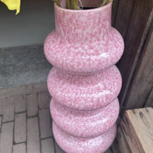 Roze print vaas L