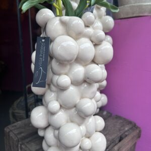 Bubbel vaas wit M