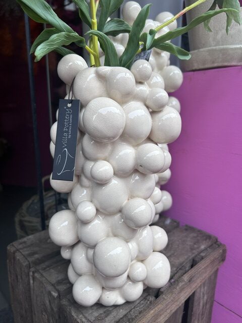 Bubbel vaas wit maat L - Afbeelding 1