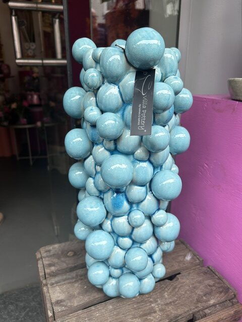 Bubbelvaas blauw L